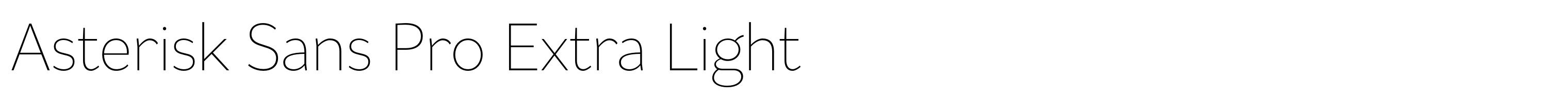 Asterisk Sans Pro Extra Light